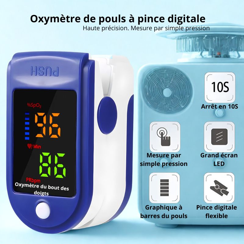 🌡️ Thermomètre Infrarouge & Oxymètre de Pouls :Précision, Rapidité et Sécurité