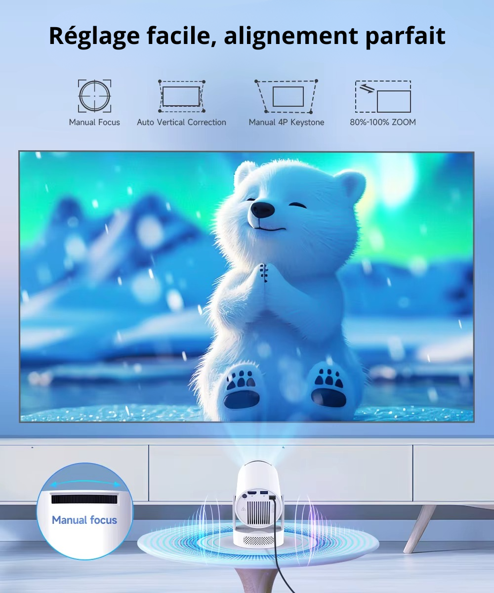 Projecteur Portable Magcubic HY300 Pro+ 4K WiFi 6 Android 11
