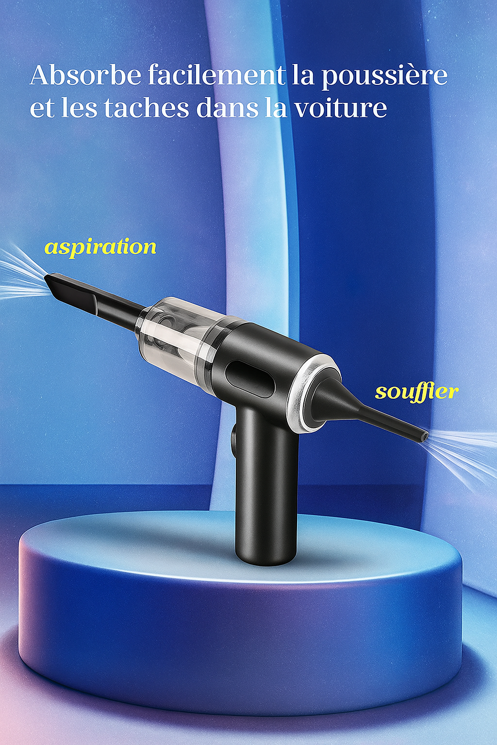 Aspirateur Soufflant 3 en 1 Rechargeable – Voiture, bureau & Maison