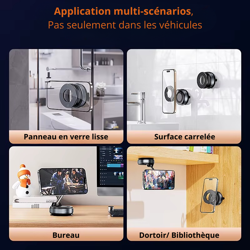Support Téléphone Voiture, Bureau, Magnétique 360°