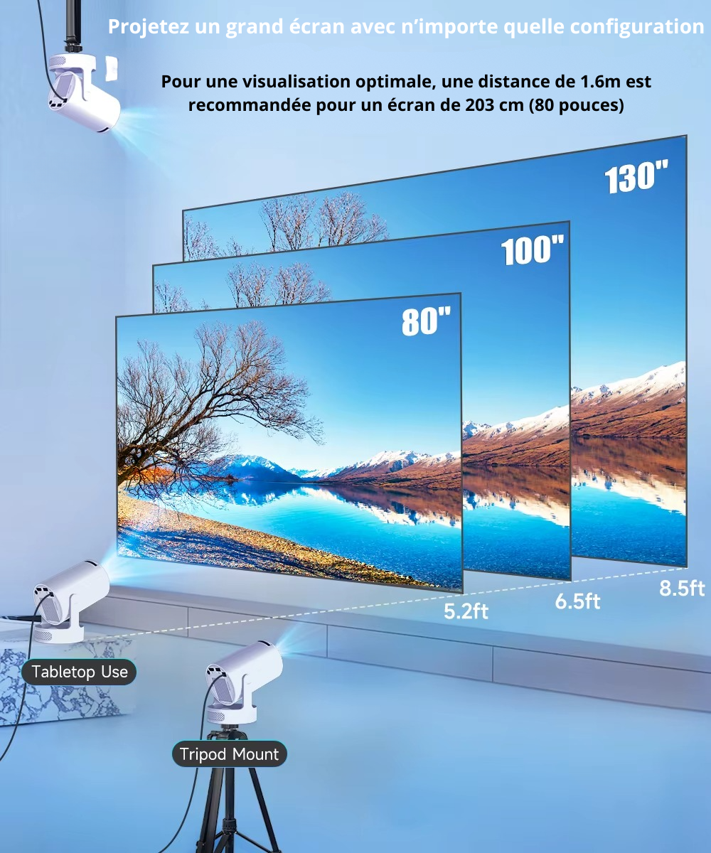 Projecteur Portable Magcubic HY300 Pro+ 4K WiFi 6 Android 11