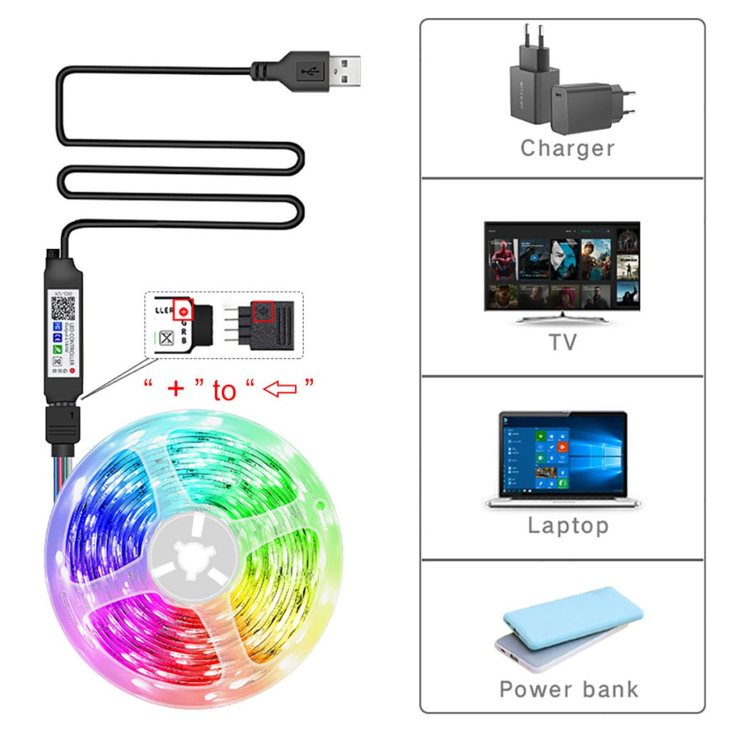 Bande lumineuse LED RVB flexible- Illuminez Votre Espace avec Style