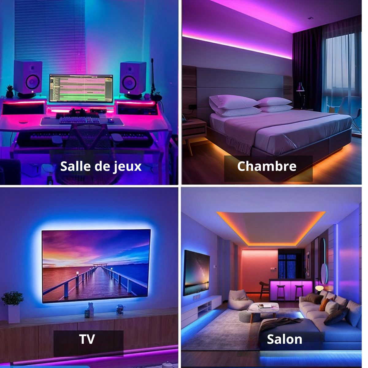Bande lumineuse LED RVB flexible- Illuminez Votre Espace avec Style