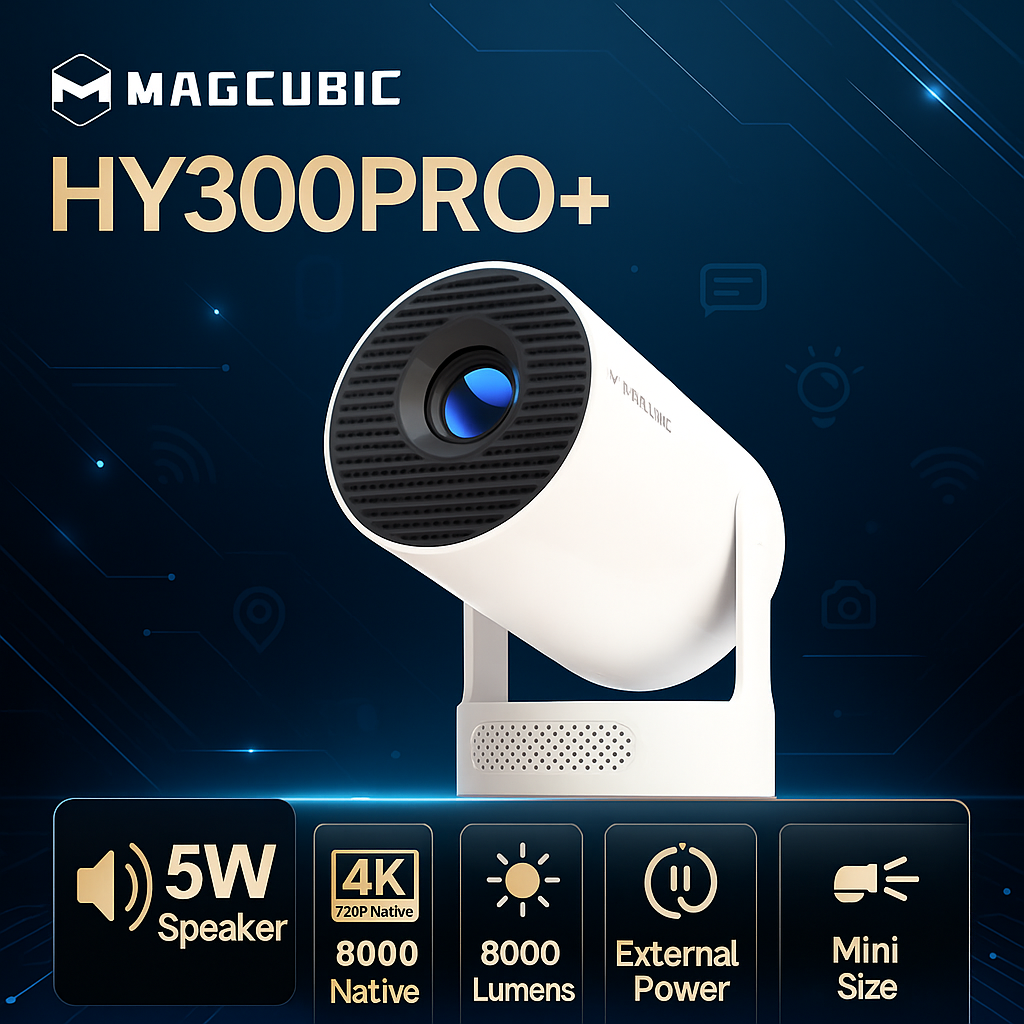Projecteur Portable Magcubic HY300 Pro+ 4K WiFi 6 Android 11