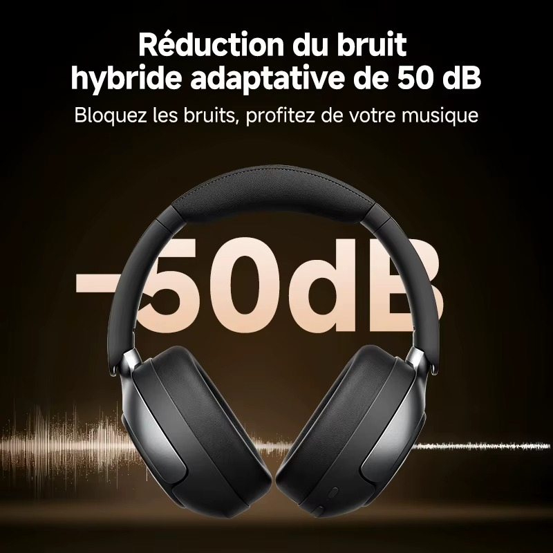 QCY H3 Pro ANC casque sans fil haute résolution avec LDAC 50dB