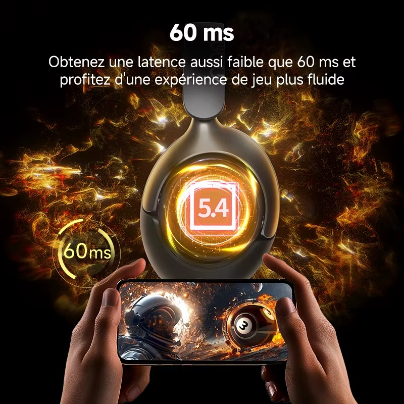 QCY H3 Pro ANC casque sans fil haute résolution avec LDAC 50dB